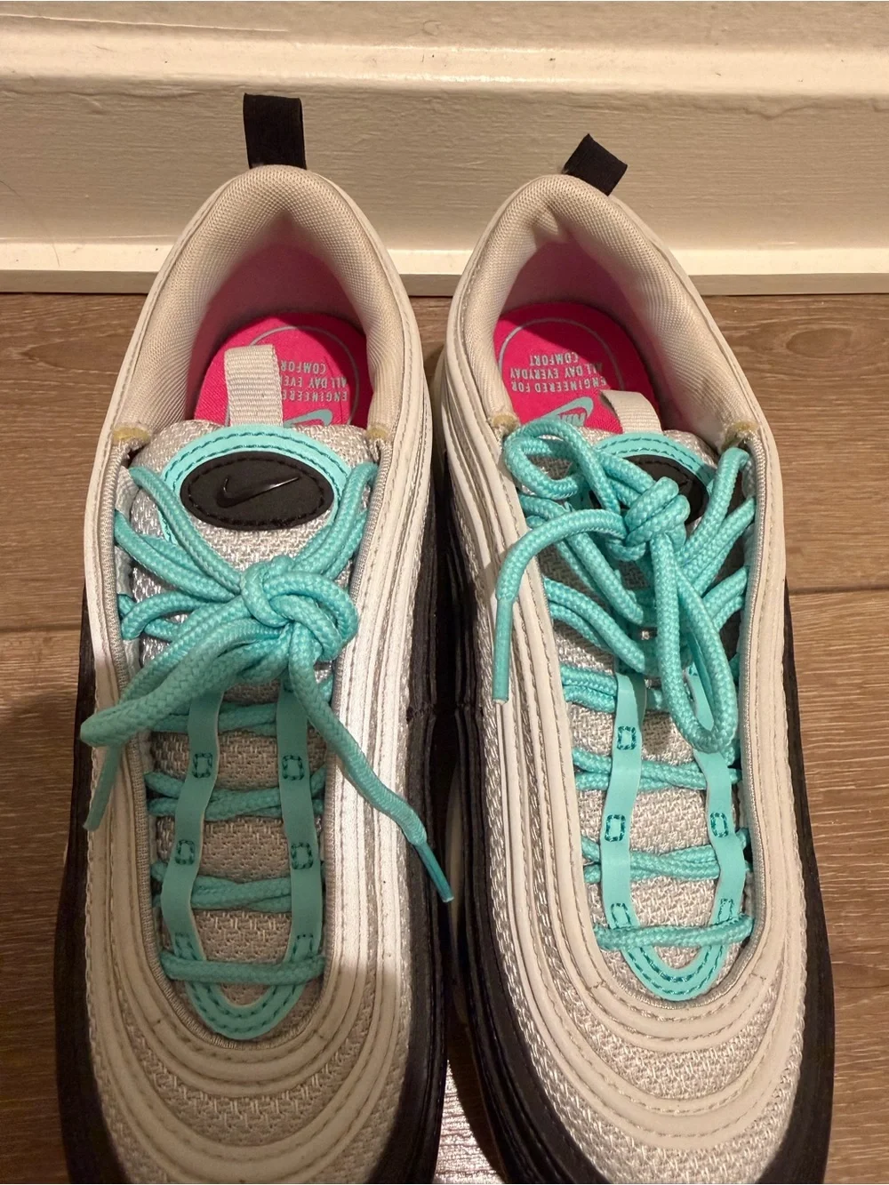 Nike Women's Air Max 97 Sneakers - Black, White, Turquoise